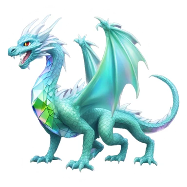 56-carat iridescent diamond crystal dragon full body sticker