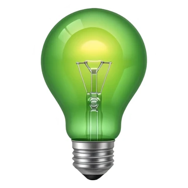 Green lightbulb sticker