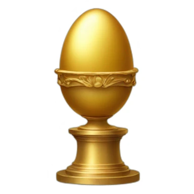 golden egg on pedestal sticker