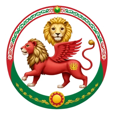 Iranian flag when javid shah was in power sticker