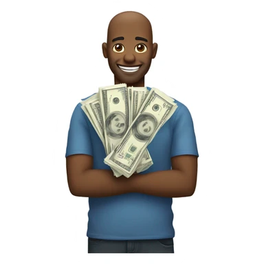 Smile with money bad sticker