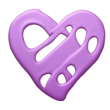 Suicide awareness ribbon on heart cookie sticker