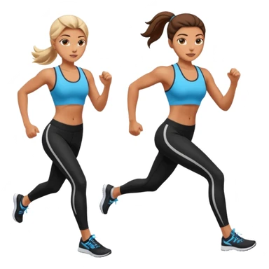 girl running in leggings sticker