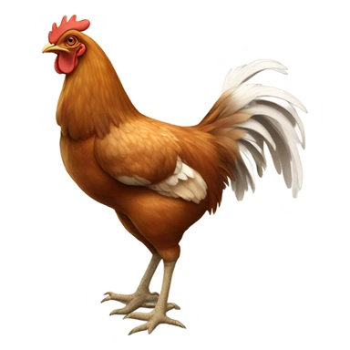 chicken eating food sticker