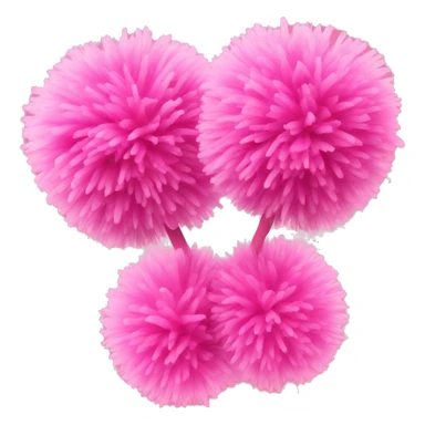 Two pink cheer Pom Poms  sticker