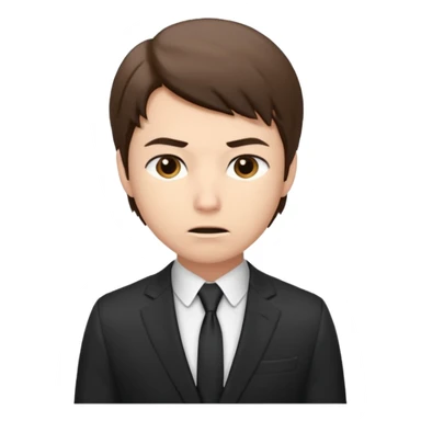 a liittle tired and frustrated entepreneur (only his face). with suit and only a little bit emotional face. young entepreneurs with various suits, but in classic colours. various hair. one person per one emoji. give me a few options. not so tired, more like normal face. sticker