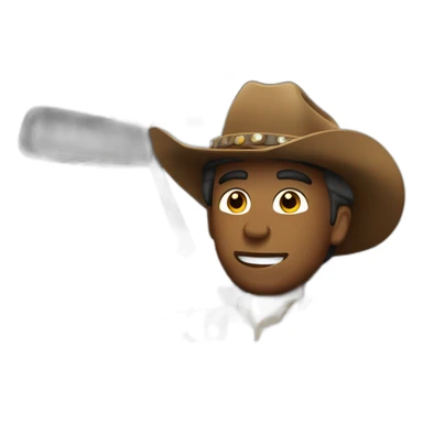 cowboy inside a car sticker