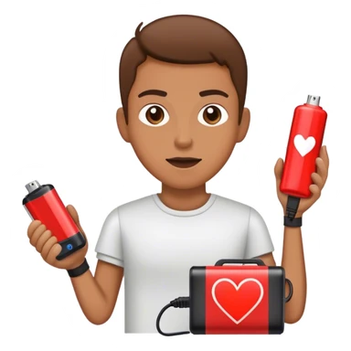 Charging battery but battery is heart sticker