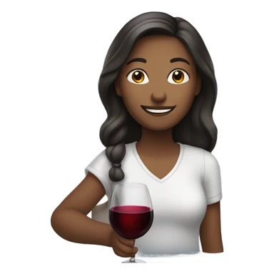 Girl with wine sticker