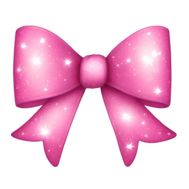 Pink bow with sparkles sticker