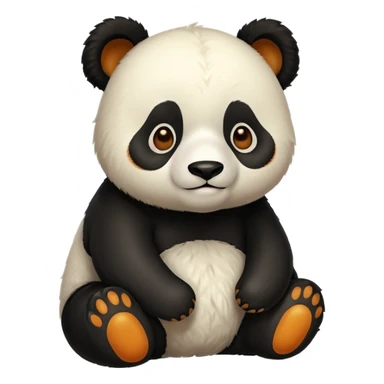panda that is fully amber-coloured sticker