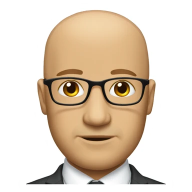 bald with glass in suit emoji sticker