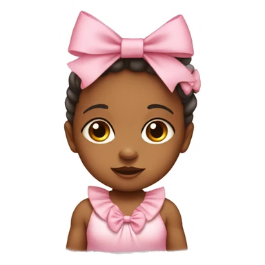 baby girl wearing bow sticker
