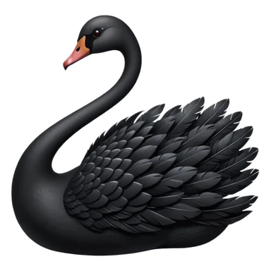 Black swan that looks exactly like this 🦢 sticker