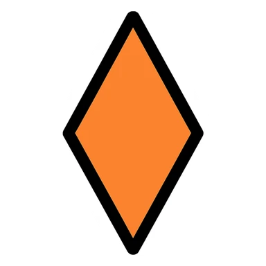 orange The Sims diamond (Plumbob) icon with color outline sticker