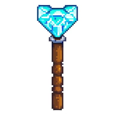 Minecraft diamond pickaxe tool sticker