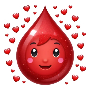 red glitter link sticker