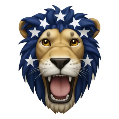 Bandeira dos EUA com leão  sticker