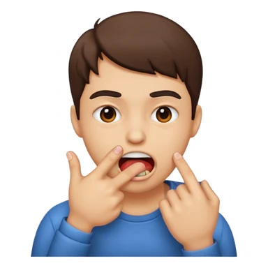 Do the emoji that bites your lips but instead that you bite your finger sticker