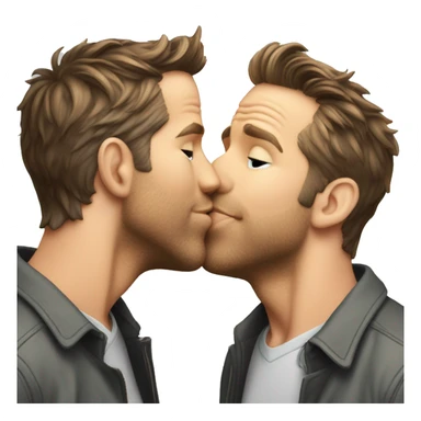 ryan reynolds kissing ryan goseling sticker
