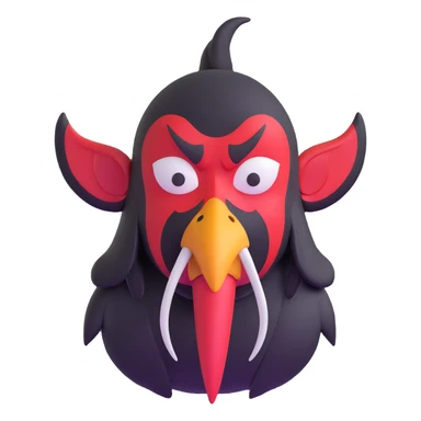 tengu with long nose crying sticker