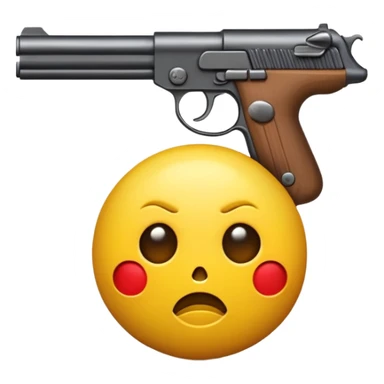 Emoji jaune qui se tire une balle de pistolet dans la tête et meurt sticker