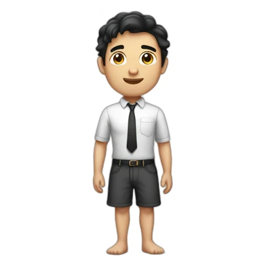 Standing handsome mathematician with dark hair in boxers sticker