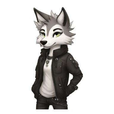 Edgy modern anthro furry by Falvie, LiLaiRa, griffsnuff, AngieWolf sticker