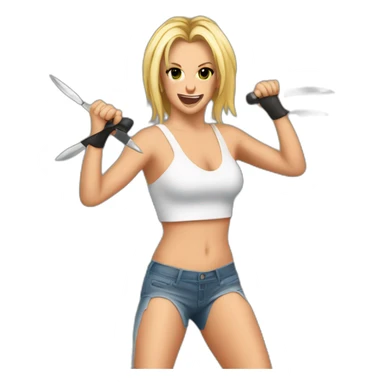 britney spears dancing with two knives sticker