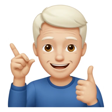 2 homme, un triste et l'autre qui le pointe du doigt en rigolant sticker