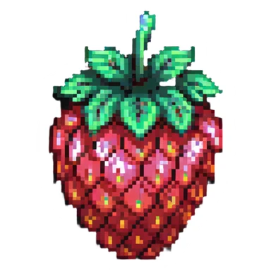 neon sign strawberry glowing effect sticker