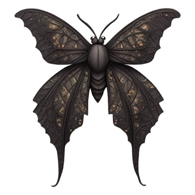 Gothic moth sticker