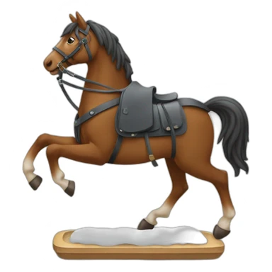 Un cheval sur un cheva sticker