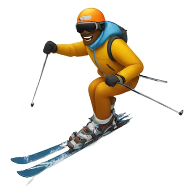 A man skiing down a mountain  sticker
