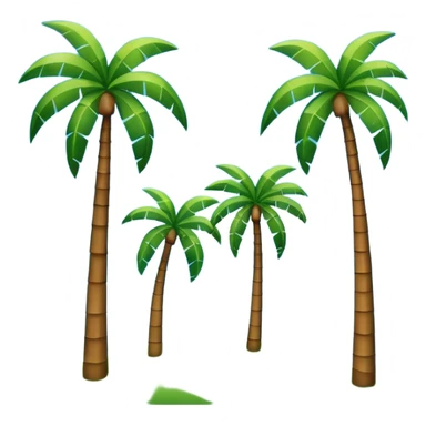 Palm trees with the letters M S sticker