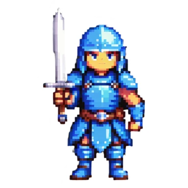 retro fantasy warrior with sword sticker