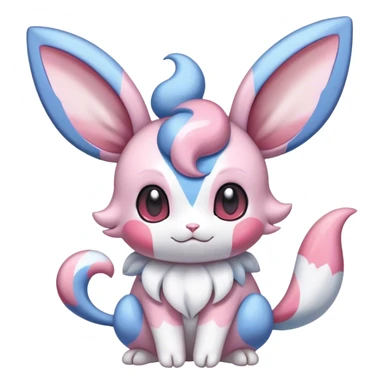 Colorful Sylveon-Espurr-Minccino-hybrid sticker