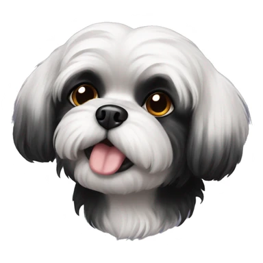 Black small shitzu sticker