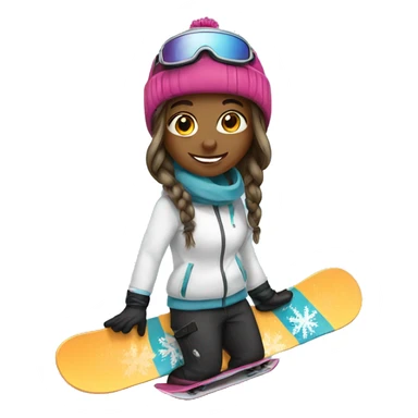 Snowboarding girl  sticker