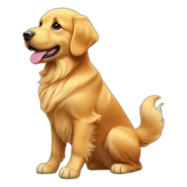 golden retriever move tail sticker