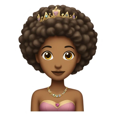 princess with an afro  sticker