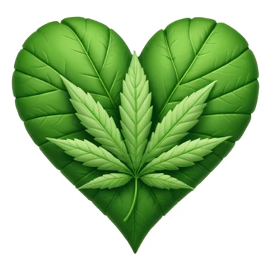 Animated weed leaf heart gif sticker