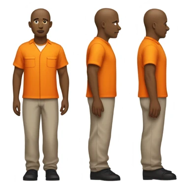 the prisoner in the orange uniform sticker