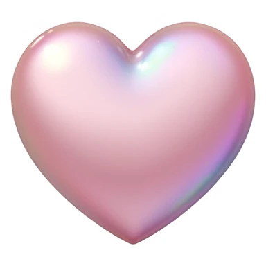 Pale pink heart with pale pink pearls around it  sticker