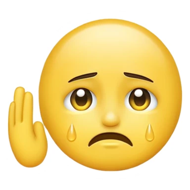 Crying emoji saluting sticker