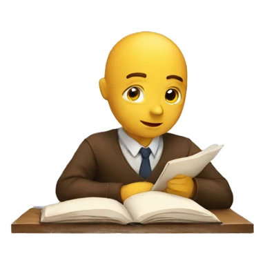 Man studying  sticker