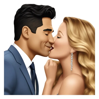 Mario Lopez kissing Blake lively sticker