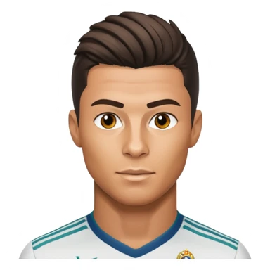Cristiano Ronaldo portrait with his iconic hairstyle sticker