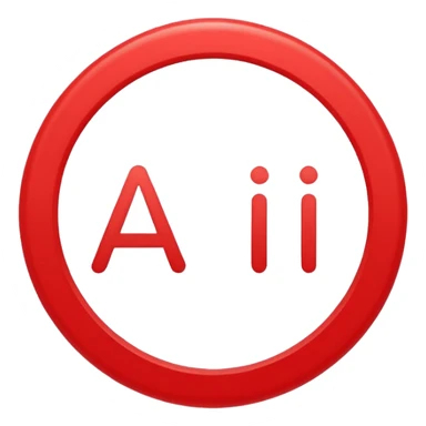 sign with a circle and a line through it with "AI" in the middle sticker