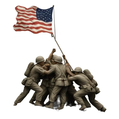 Raising the flag on Iwo Jima sticker